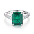 S925 Silver Eclat Emerald Ring(Adjustable Size)