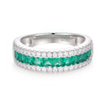 S925 Silver Eclat Emerald Ring