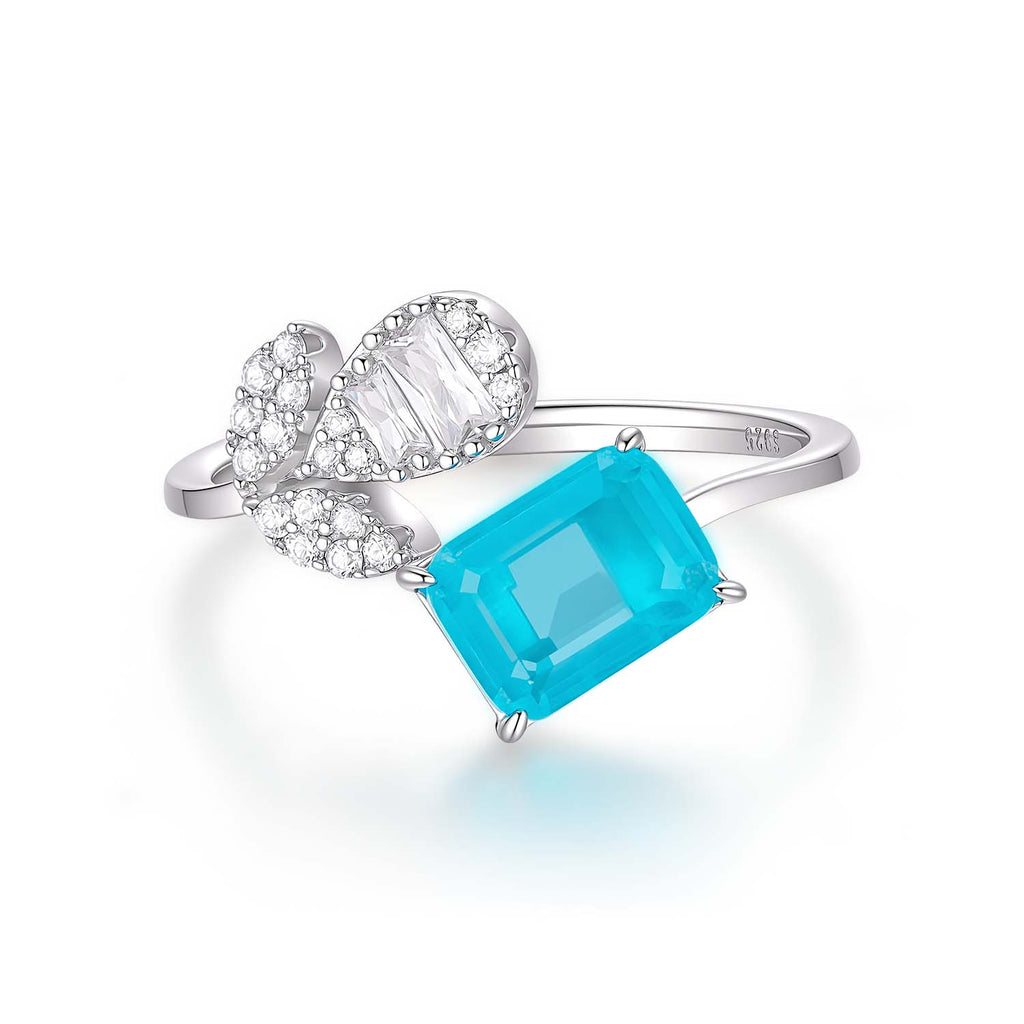 S925 Silver-plated Cubic Zirconia Blue Set