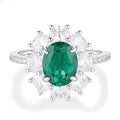 S925 Silver Eclat Emerald Ring