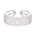 S925 Silver-plated Zirconia Bracelet and Ring(Adjustable Size)