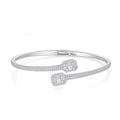 S925 Silver Alloy Cubic Zirconia Bracelet Adjustable Size)