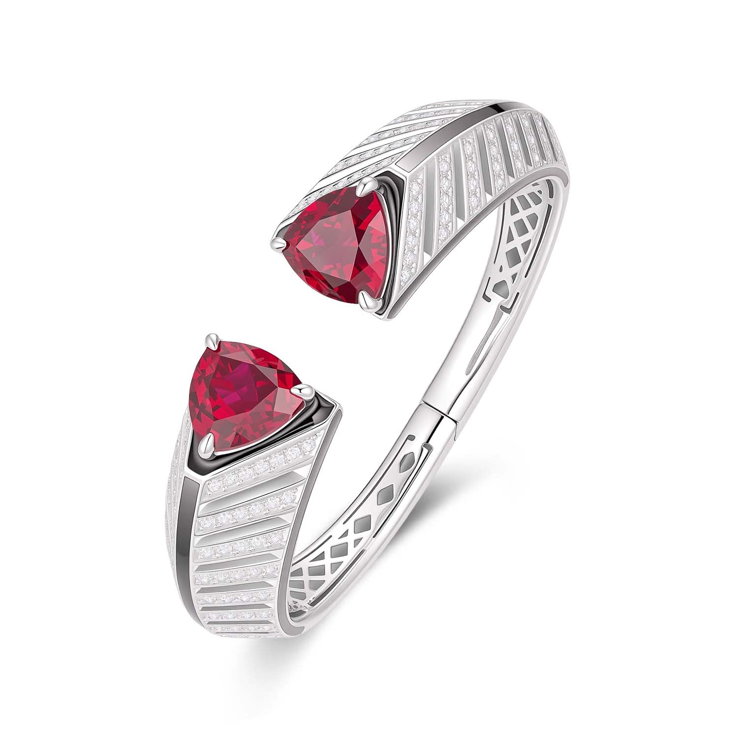 S925 Silver Bracelet with Red Treasure