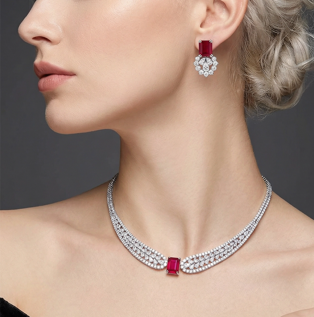 S925 Silver Cultivation Red Treasure Set