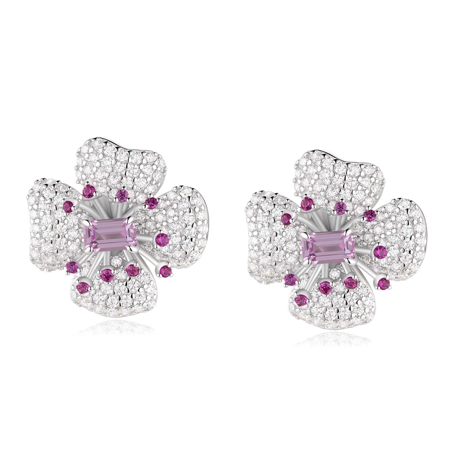 S925 Silver Cultured Red Treasure Earrings