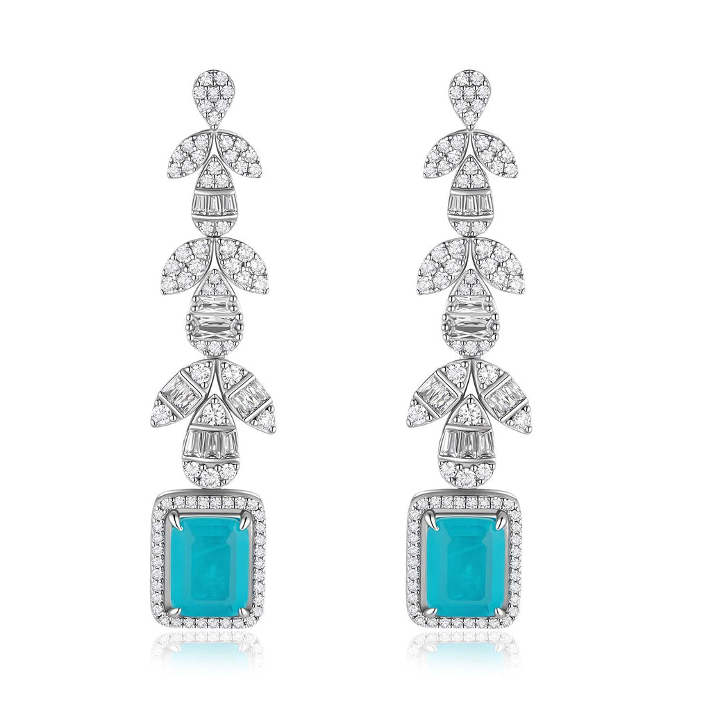 S925 Silver-plated Cubic Zirconia Blue Set