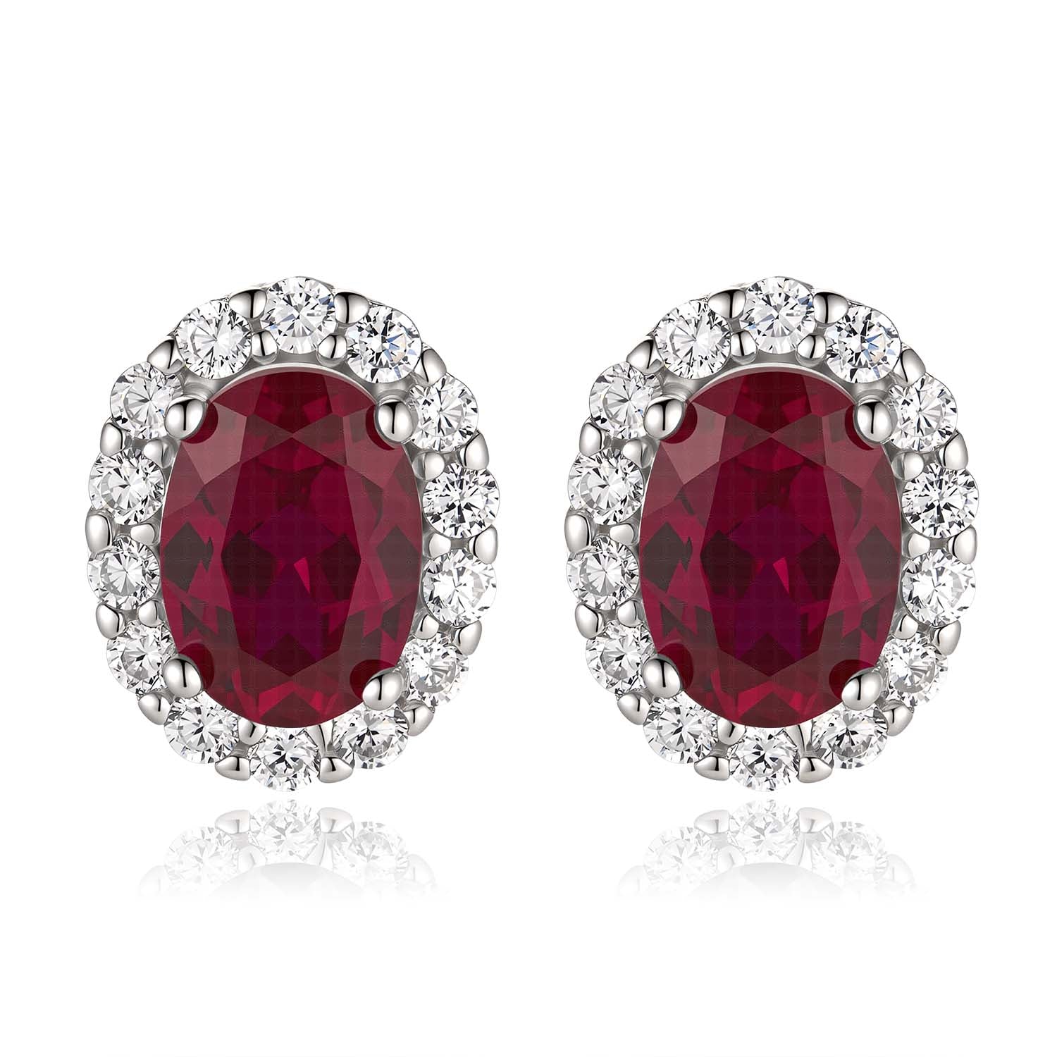 S925 Silver Cultured Red Treasure Earrings