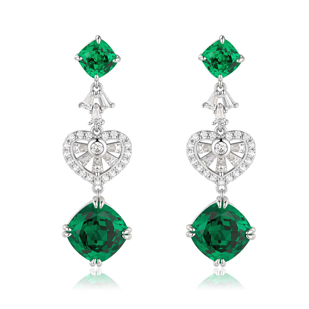 S925 Silver Green Topaz Earrings