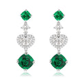 S925 Silver Green Topaz Earrings