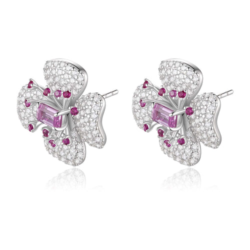 S925 Silver Cultured Red Treasure Earrings