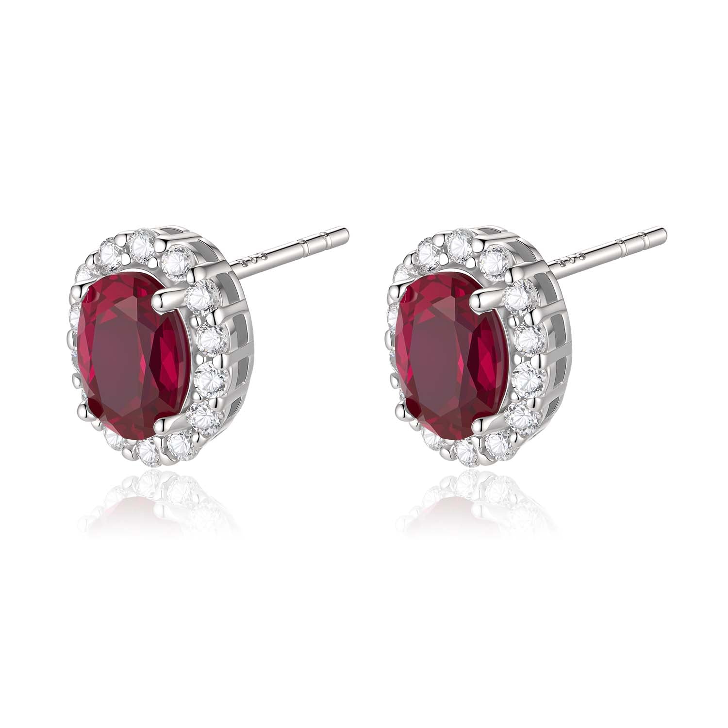 S925 Silver Cultured Red Treasure Earrings