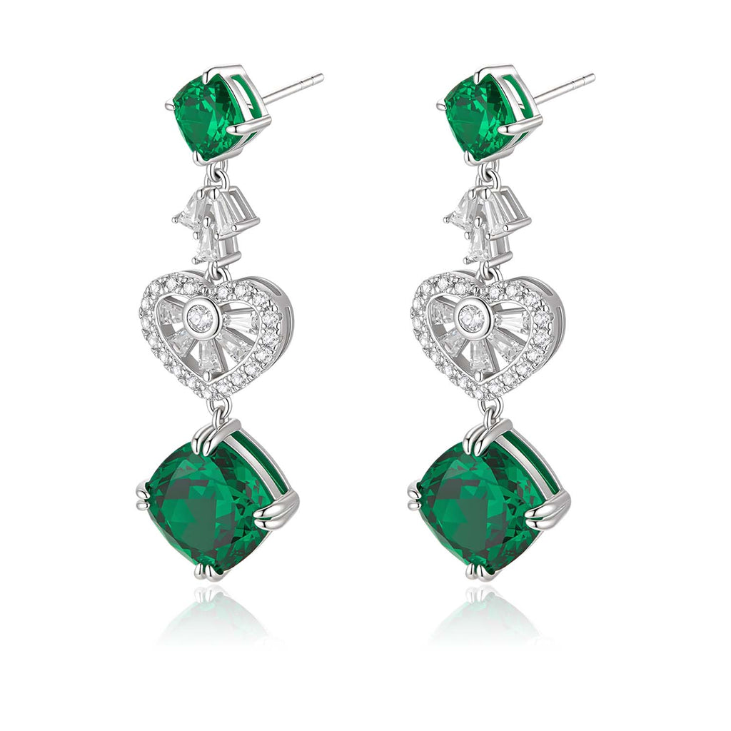 S925 Silver Green Topaz Earrings