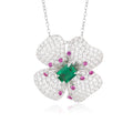 S925 Silver Eclat Emerald Necklace