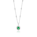 S925 Silver Eclat Emerald Necklace