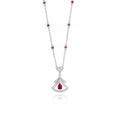 S925 Silver Cultured Red Treasure Necklace