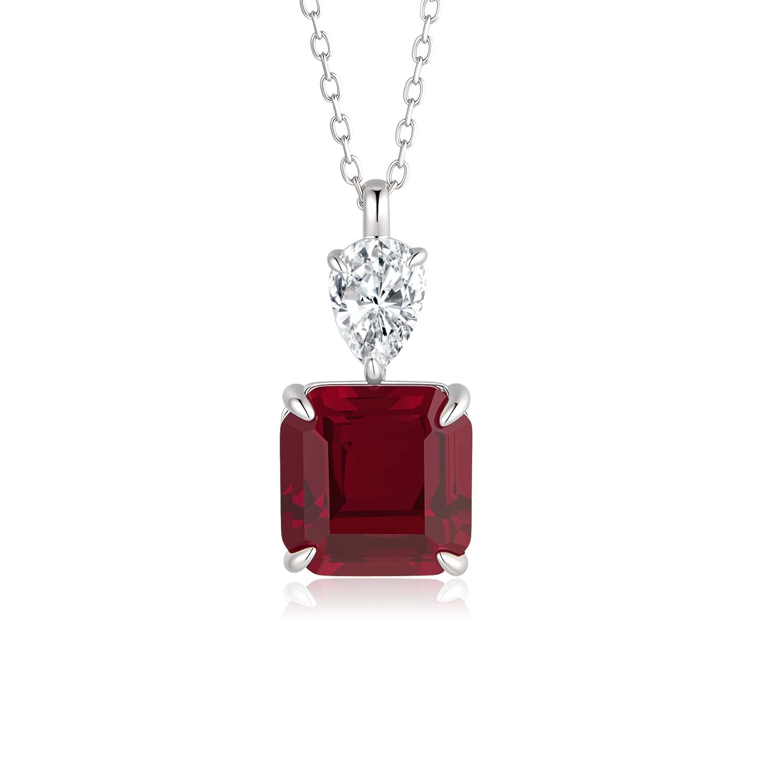 S925 Silver Cultured Red Treasure Necklace