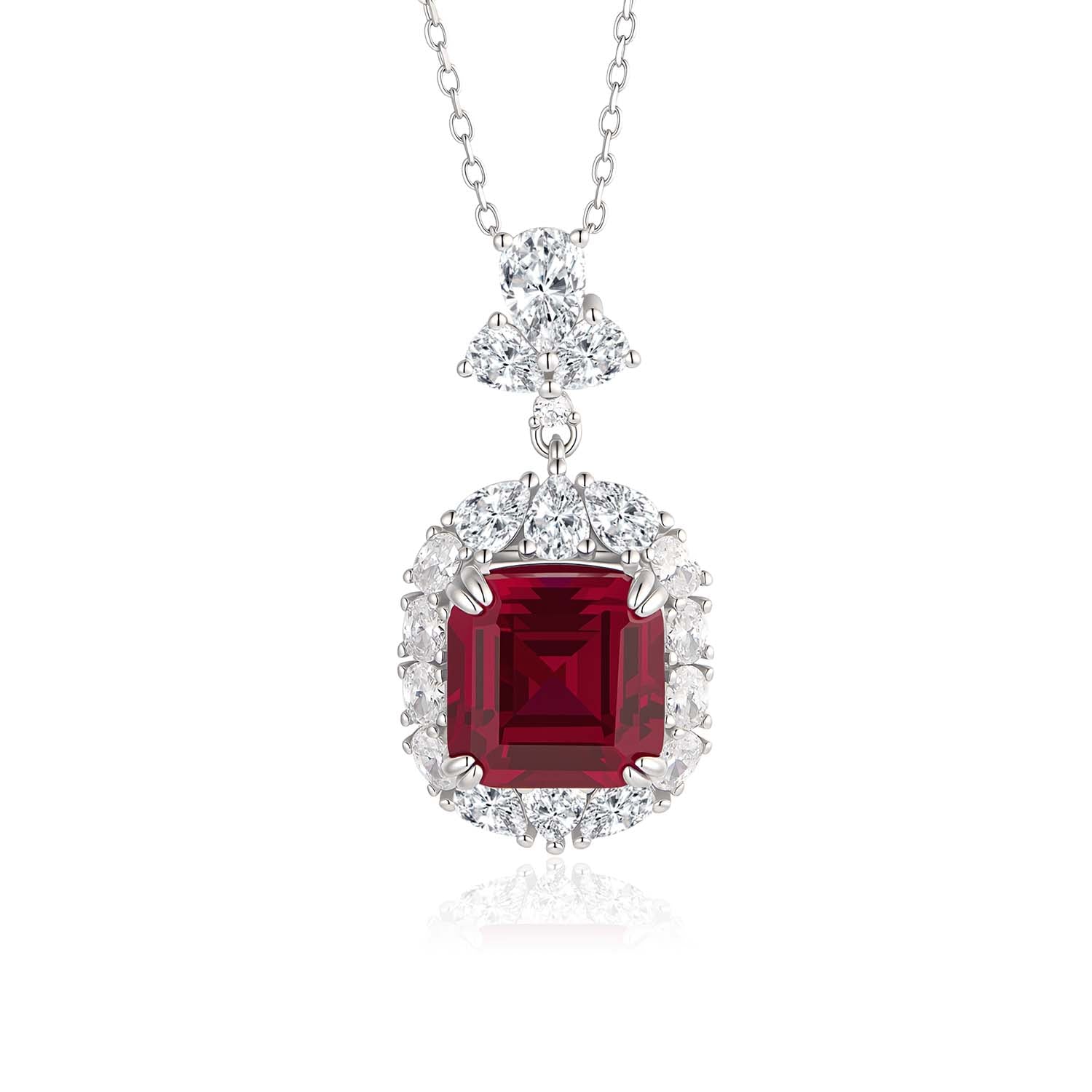 S925 Silver Cultured Red Treasure Necklace