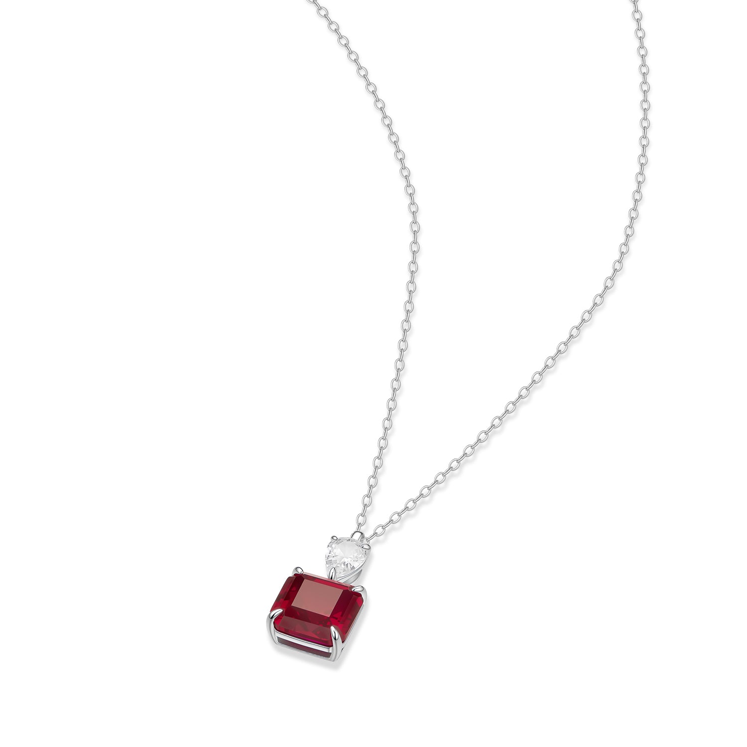 S925 Silver Cultured Red Treasure Necklace