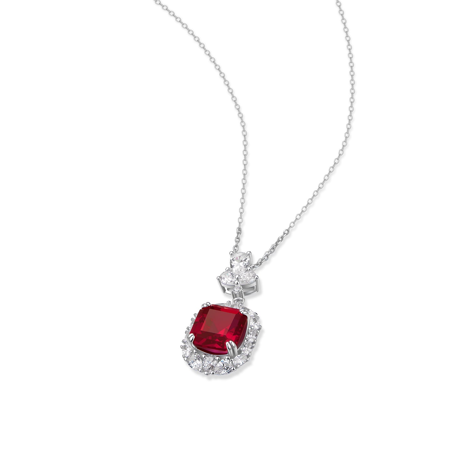 S925 Silver Cultured Red Treasure Necklace